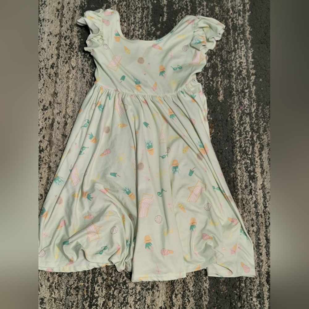 Dot Dot Smile Pastel Dress with Ice Cream Print